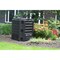 Black 100 Gallon Plastic Compost Bin with Dual Access Hatches and Ventilation